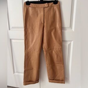 Danier leather tan pants